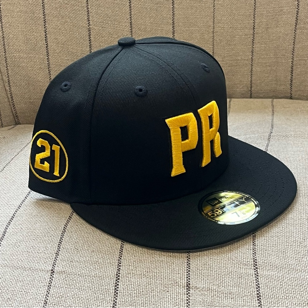PUERTO RICO New Era 59Fifty Fitted Baseball Hat w/ Roberto Clemente 21 Patch